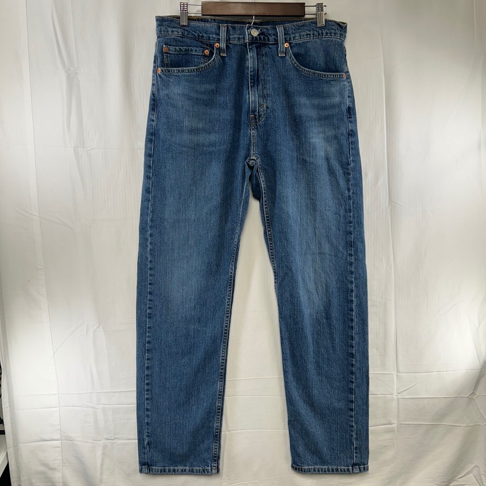 Levis 505 Regular Fit Jeans Mens 34x32 Blue Medium Wash Straight Leg